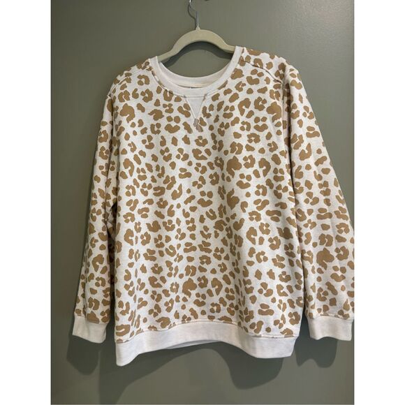 Karen Scott NWOT XXL Cheetah sweatshirt - Picture 1 of 6